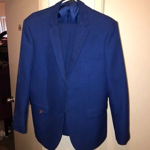 Brave Man Royal Blue Suit Jacket Blazer
